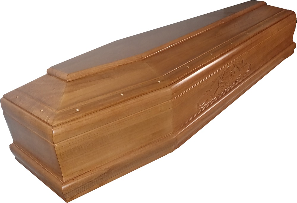 wood coffin