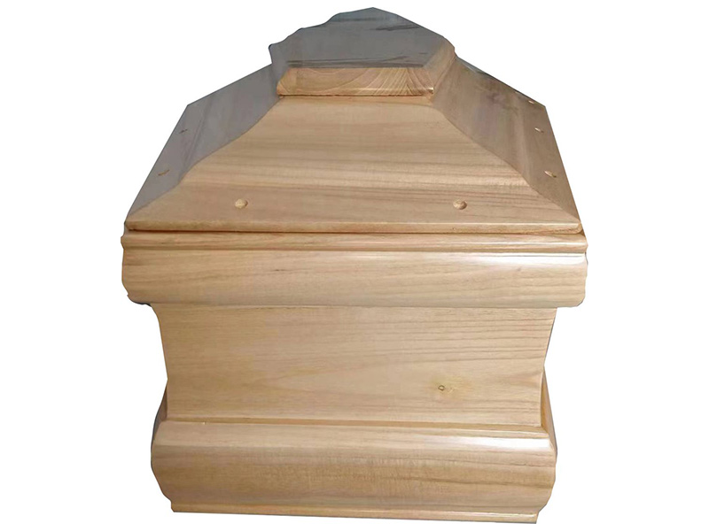 Solid Wood Coffin Without Carving